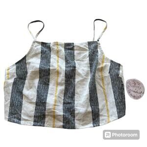 NWT Gypsies and Moondust Striped Sleeveless Crop Top XL
